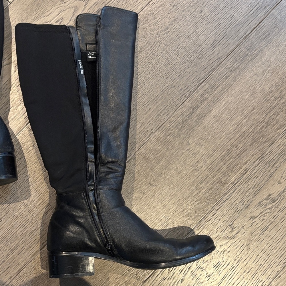 Black leather Knee-High Women's Boots 9.5 - Picture 7 of 8